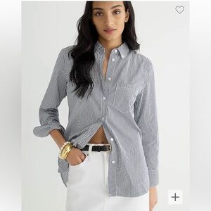 Classic fit washed cotton poplin